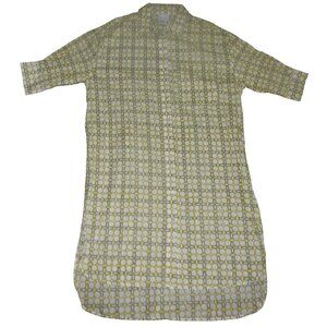 Zen Ethic Button Up Collared Shirt Dress Women's Small